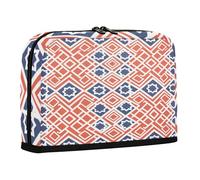 sanluoli Pencil Case Box Large Capacity Pen Bags Big Capacity Stationery Storage for Nurse Middle School Flat Geometric Dice Orange Blue