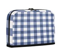 sanluoli Pencil Case Holder Large Capacity Pen Case Organizer Zip Case Pencil Holder for Student School Supplies Blue and White Checkerboard