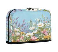 sanluoli Pencil Case Large Capacity Pen Case Multi-Purpose Stationery Storage for Teens School Supply Wildflower Floral Spring