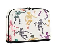 sanluoli Pencil Case Large Capacity Upright Storage Bag Big Capacity Storage Organizer for College Student School Supply Skulls Dancing Colorful