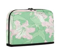 sanluoli Pencil Case Organizer Large Capacity Makeup Bag Multi-Slot Coin for Teen Girls School Supplies Illustration Azalea Sage Green Peach