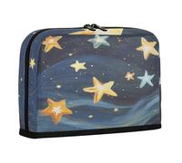 sanluoli Pencil Cases Large Capacity Makeup Bags Portable Stationery Organizer for Women Grade School Supplies Stars Twinkling in The Dark Sky