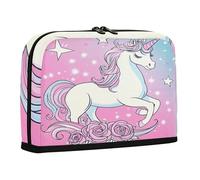 sanluoli Pencil Holder Case Large Capacity Pen Case With Compartment Multi-Purpose Bag for Student High School Dreamy unicorns Magical