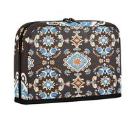 sanluoli Pencil Holder Large Capacity Makeup Multi-Slot Multi-Purpose Bag for Man Office Charming Blue Brown Bohemian Floral