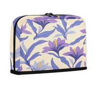 sanluoli Pencil Holder Large Capacity Upright Storage Bag Soft Stationery Pencil Case for Men School Retro Iris Pattern White