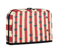 sanluoli Pencil Organizer Case Large Capacity Pen Case Multi-Slot Organizer Box for Women Middle School Blue Stars Red and White Stripes Independence Day