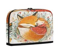 sanluoli Pencil Pen Case Large Capacity Makeup High Capacity Storage Organizer for Boys School Must Haves Chubby Fox Perfect with A Little Girl