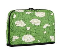 sanluoli Pencil Pen Case Large Capacity Pen Case Organizer Large Coin for Men Travel Carnation Lace Grass Green