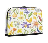 sanluoli Pencil Storage Case Large Capacity Cosmetic Bag Large Stationery Bag for Men School Yellow Flowers Blooms