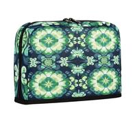 sanluoli Pencil Storage Case Large Capacity Upright Storage Bag Portable Storage Organizer for College Student Travel Four-leaf Clovers Green