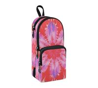 sanluoli Psychedelic Art Peach Nylon 3 Compartments Pen Storage Bag Multi-purpose and aesthetic Pencil Cases For Girls Stationery Bag for Boys School supplies 1600ml