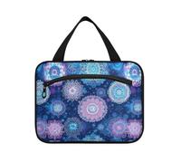 sanluoli Purple Mandala Dreamy hanging travel containers for toiletries with hook, designer accessories skincare bag for travelers toilet maletín para maquillaje, purple mandala dreamy