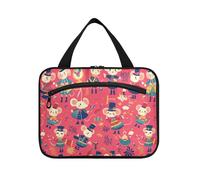 sanluoli Rats Nutcrackers Peach hanging toiletries bag for men with hook, designer washable tote bag for dad gym bolso para maquillaje de mujer, rats nutcrackers peach