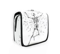 sanluoli Robust Ragdoll Cats Turquoise hanging mens toiletry bags for traveling with hook, designer essential toiletries bag for women traveling camping, Skeleton dance