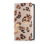 sanluoli Rose Gold Leopard Print Leather Auto Registration Insurance & ID Card Holder Truck Accessories for Driver License, Cards & Essential Documents