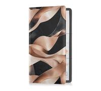 sanluoli Rose Velvet Ribbon Caramel and Black Pu Leather Registration and Insurance Card Holder Car Essentials for Driver License, Cards & Essential Documents
