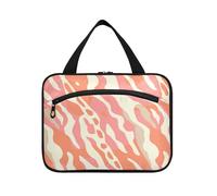 sanluoli Salmon Pink Sandy Beige hanging travel organizer bags with hook, designer unisex makeup cosmetic bag for accessories for women toilet organizador de maquillaje para, salmon pink sandy beige