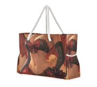 sanluoli Sexy Anime Girl Little Devil Large Capacity Womens Large Tote with side pocketes Bag Carry On with cup holders on the side
