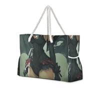 sanluoli Sexy Little Devil Anime Girl Large Capacity Bag For Women with side pocketes Bag Carry On for Pool Gym Grocery Travel
