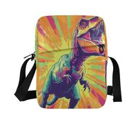 sanluoli small messenger bag for men men shoulder bag Woman Handbag Shoulder Strap Adjustable Strap for Outdoor Daily Outdoor Daily-Roaring Dino Colorful