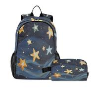 sanluoli Stars Twinkling in The Dark Sky Backpack For School With Lunch Bag School Bag With Lunch Bag Backpack For Girls age 8-10 years old