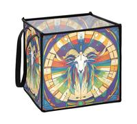 sanluoli Strange Capricorn fabric storage cubes for quilt foldable big pantry baskets 13x13x13 In