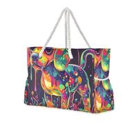 sanluoli Sweet Lovebird Sturdy Beach Bags And Totes with side pocketes Extra Large Weekender with cup holders on the side