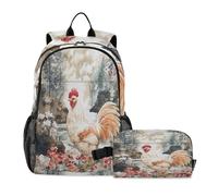 sanluoli Sweet Yuanbao Chicken A River Backpack For Boys With Lunch Box School Bag With Lunch Bag Bookbag For Teen Girls With Lunchbox age 8-10 years old
