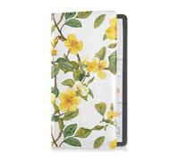 sanluoli Thailand Golden Shower Tree Beauty Flowers Leather Car Registration and Insurance Card Holder Auto Truck Comparment Accessories Case for Cards, Essential Document Driver License