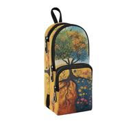 sanluoli The Magical Tree Nylon 3 Compartments Storage Pen Case Pencil Bag study&multifunctional Large Pencil Case Stationery for Kids High School 1600ml