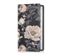 sanluoli Vintage Rose Chic Flower Leather Car Registration and Insurance Card Holder Truck Accessories for Cards, Essential Document Driver License
