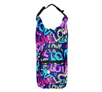 sanluoli Water Bottle Holder for Walking Multi size Insulated Bag for Water Bottles 20/24/32/40oz Water Bottle Holder for Hiking 70s Retro 80s Dark Blue Fadshion Doodle