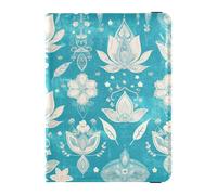 sanluoli White and Green Vintage Flowers Leather Passport Holder Covers Case Travel Documents Organizer Protector Document Organizer Holder Accessories Waterproof