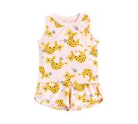 Sanlutoz Baby Clothes Sets Sleeveless Cotton Infants Tops + Bottoms Summer Casual Cute (6-12 Months, BCS1025-PK)