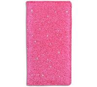 Sanlykate Glitter Checkbook Cover for Girl Women, RFID Blocking PU Leather Standard Register Check Book Case With Pen Inserts & Free Divider, Rose Red, One Size, Simple Style