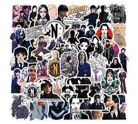 Sanmatic 100pcs Wednesday Addams Stickers for Suitcase Skateboard Laptop Computer Water Bottles Car Teens Boys Girls Decal