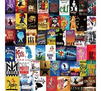 Sanmatic 52pcs Broadway Stickers for Suitcase Skateboard Laptop Computer Water Bottles Car Teens Boys Girls Decal