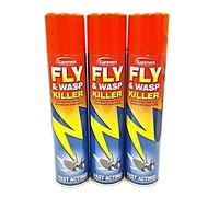 Sanmex 3 PCS FLY & WASP KILLER INSECTICIDE FAST ACTING PEST AEROSOL SPRAY 300ML
