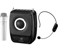 SANMIC Voice Amplifier with 2 Wireless Mics, 25W High Capacity 5200mAh Personal Voice Amplifier Portable Pa System Megaphone Bluetooth Speaker,Wireless Microphone System for Teaching, Fitness, Outdoor