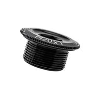 Sanmum 1 Piece Bike Crankset Arm Bolt Aluminum Alloy Bicycle Crank Arm Screws Crank Fixing Bolt Axis Nut Cover Replacement (Black M20*11mm)