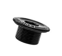 Sanmum 1 Piece Bike Crankset Arm Bolt Aluminum Alloy Bicycle Crank Arm Screws Crank Fixing Bolt Axis Nut Cover Replacement (Black M18*11mm)