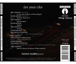 SANNA VAARNI YEUX CLOS: TAKEMITSU & MESSIAEN NEW CD
