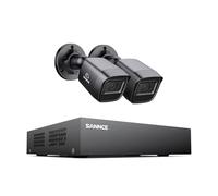 SANNCE 10 Channels CCTV Security Camera System 1080P, 8-CH Recording Playback & 2-CH 5MP IP Cam Digital Video Recorder, 2x Outdoor Surveillance Cameras, NO HDD
