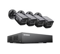 SANNCE 10 Channels CCTV Security Camera System 1080P, 8-CH Recording Playback & 2-CH 5MP IP Cam Digital Video Recorder, 4x Outdoor Surveillance Cameras, NO HDD