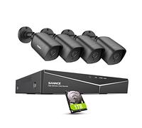 SANNCE 1080P CCTV Security Camera System 8CH, 8 Channel Digital Video Recorder, 4x 2MP Analog Surveillance Cameras IP67 Outdoor, Smart Human Detection, 1TB HDD