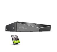 SANNCE 16 Channel Security CCTV DVR with 4TB Hard Drive 1080P, 5-in-1 Hybrid Video Recorder for 2MP TVI AHD CVI CVBS Analog IP Security Cameras, Motion Alerts, Remote Access, 24/7 Recording