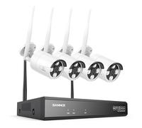 SANNCE 16CH Wireless CCTV Security Camera System, 4x 4K Outdoor Home Wifi Surveillance Cameras with 8MP wireless IPC access NVR Recorder 16 Channels, NO HDD