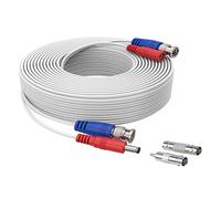 SANNCE 30M 100 Feet Video Power Security Camera Cable for CCTV Surveillance DVR System Installation-White