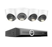 SANNCE 3MP POE CCTV Camera Systems, 6MP NVR Network Video Recorder 8CH, 4x 2K Outdoor Security Cameras for House Security, Full Colour Night Vision, Audio Recording, Human/Vehicle Detection, NO HDD