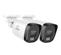 SANNCE 3MP POE CCTV Camera with Audio, Outdoor Security Camera, 30m Night Vision, IP67 Weatherproof, Motion Detection, Record with Audio, 2 PACK Cameras No Adapter